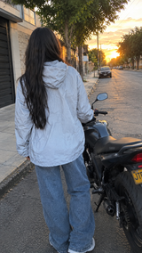 Chaqueta Reflectiva Cortavientos Unisex Gris