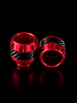 Sliders de Carbono Macizo para Eje de Moto - Rojo